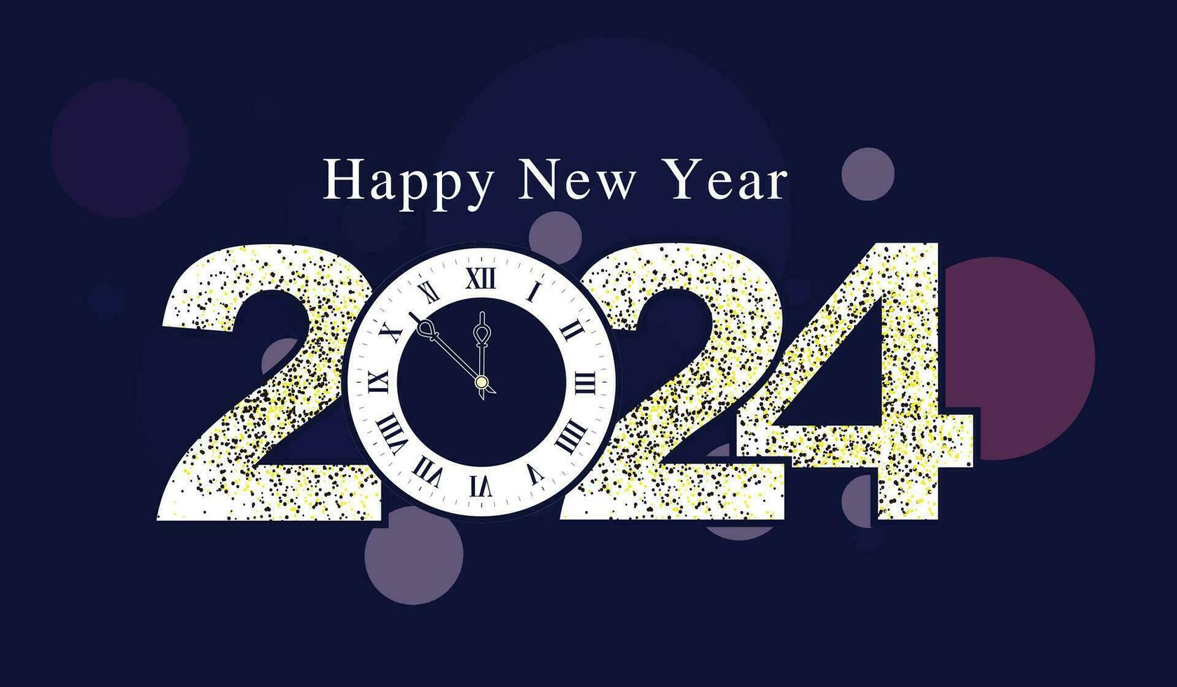 contento nuovo anno 2024, nuovo anno saluto carta, nuovo anno splendente sfondo vettore