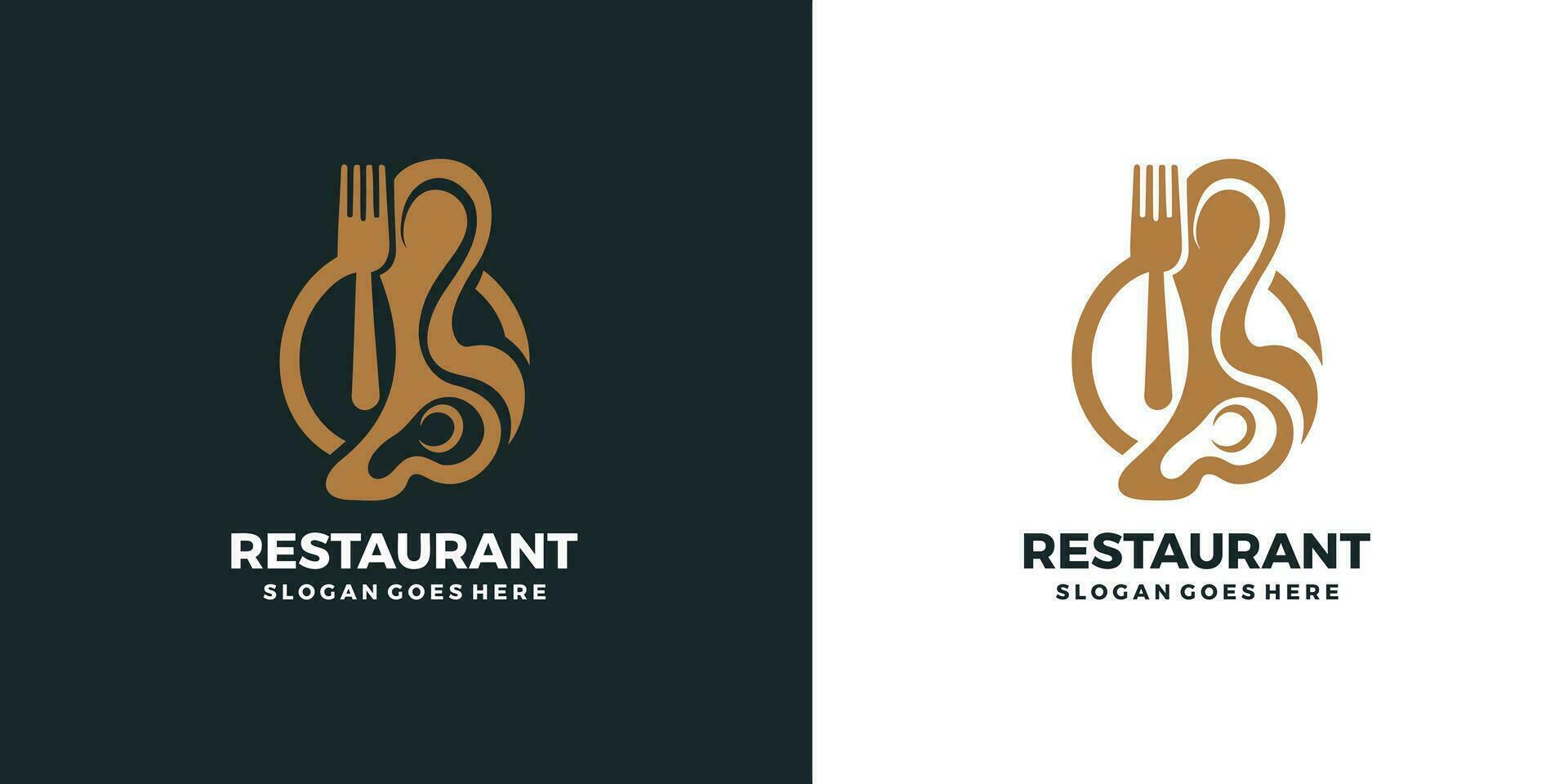 vettore del modello di progettazione del logo del ristorante