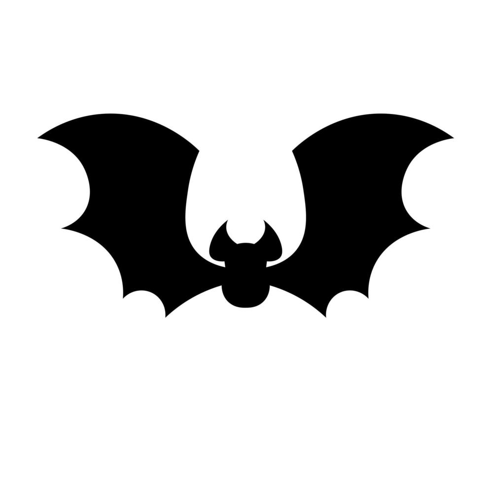 semplice illustrazione della sagoma di pipistrello per biglietti di auguri di halloween vettore