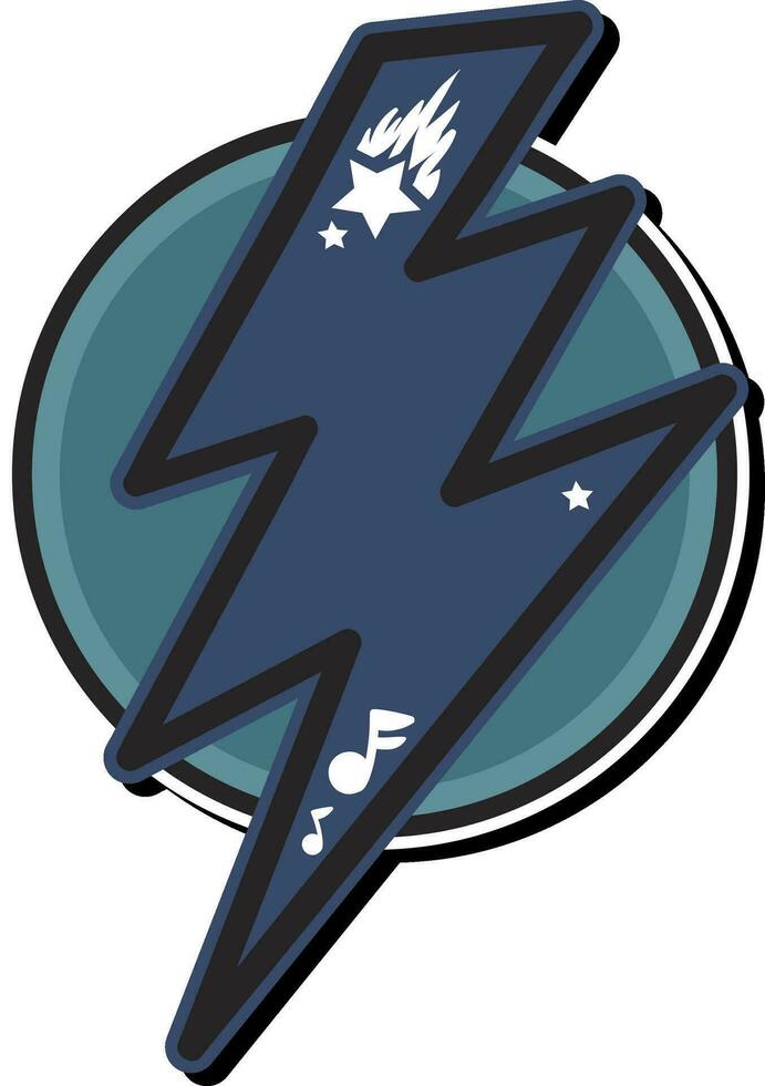elettrico fulmine scarico emblema logotipo vettore