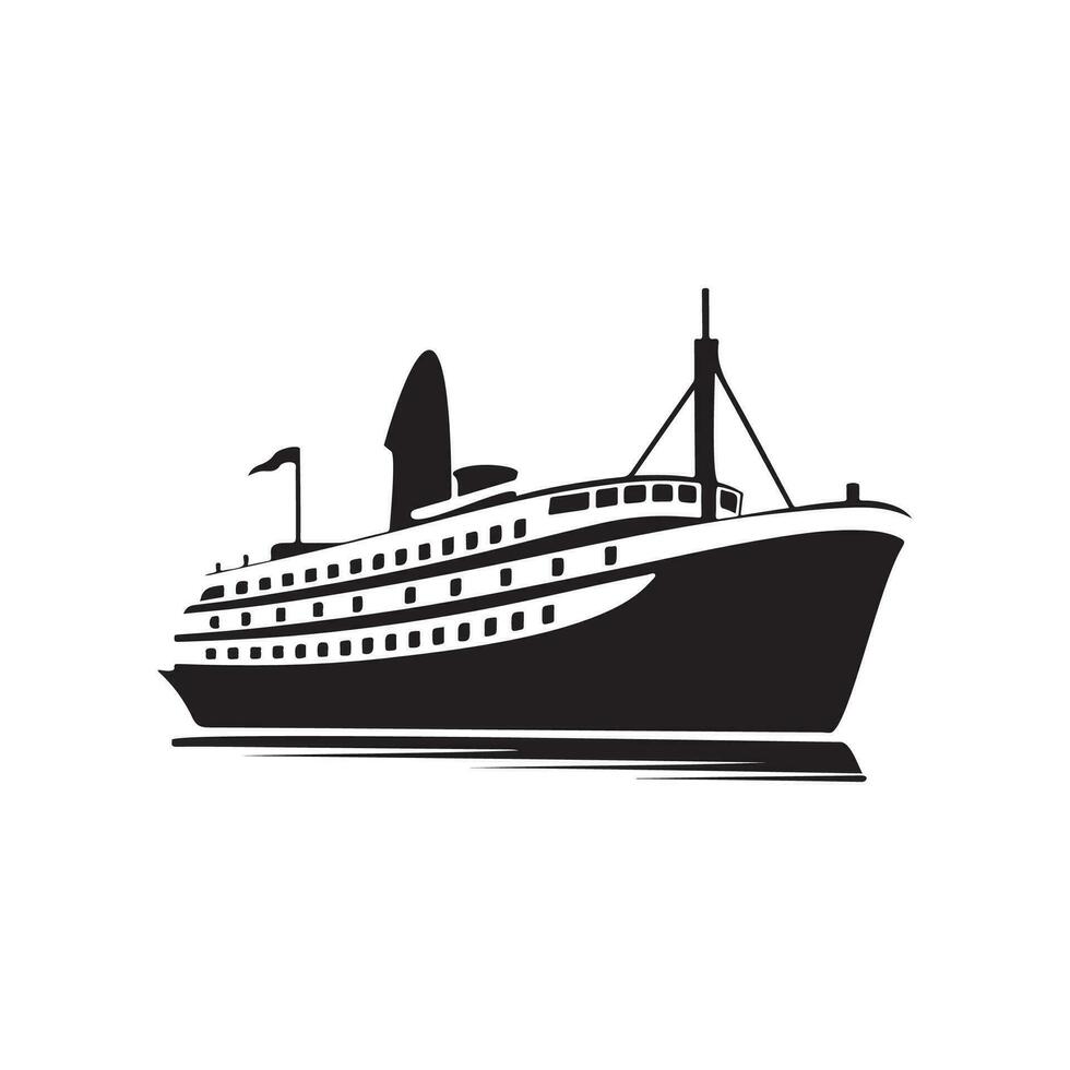 yacht isolato su bianca, illustrazione di un' yacht vettore