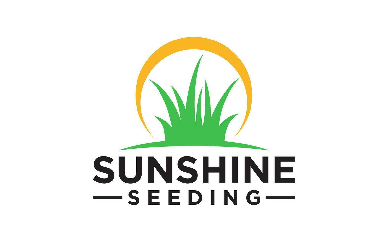 logo biologico azienda agricola verde albero con luce del sole come energia design modello vettore