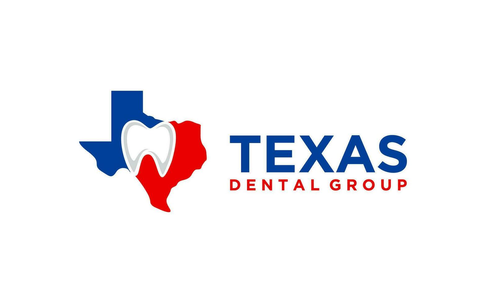 Texas dentale cura logo design vettore