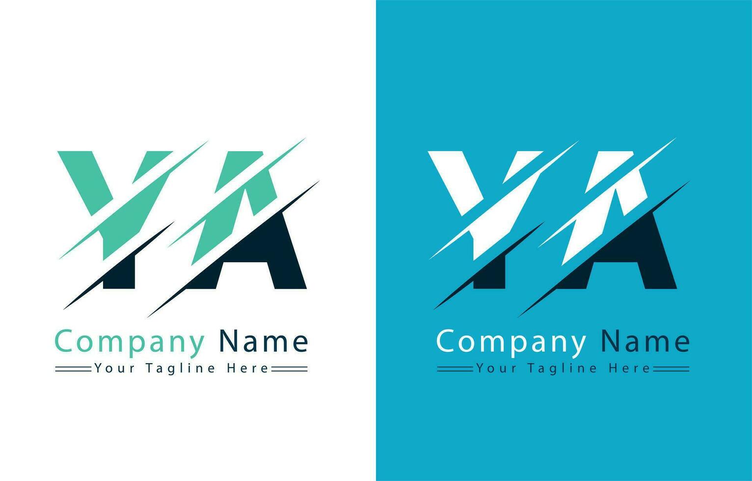 ya lettera logo design modello. vettore logo illustrazione