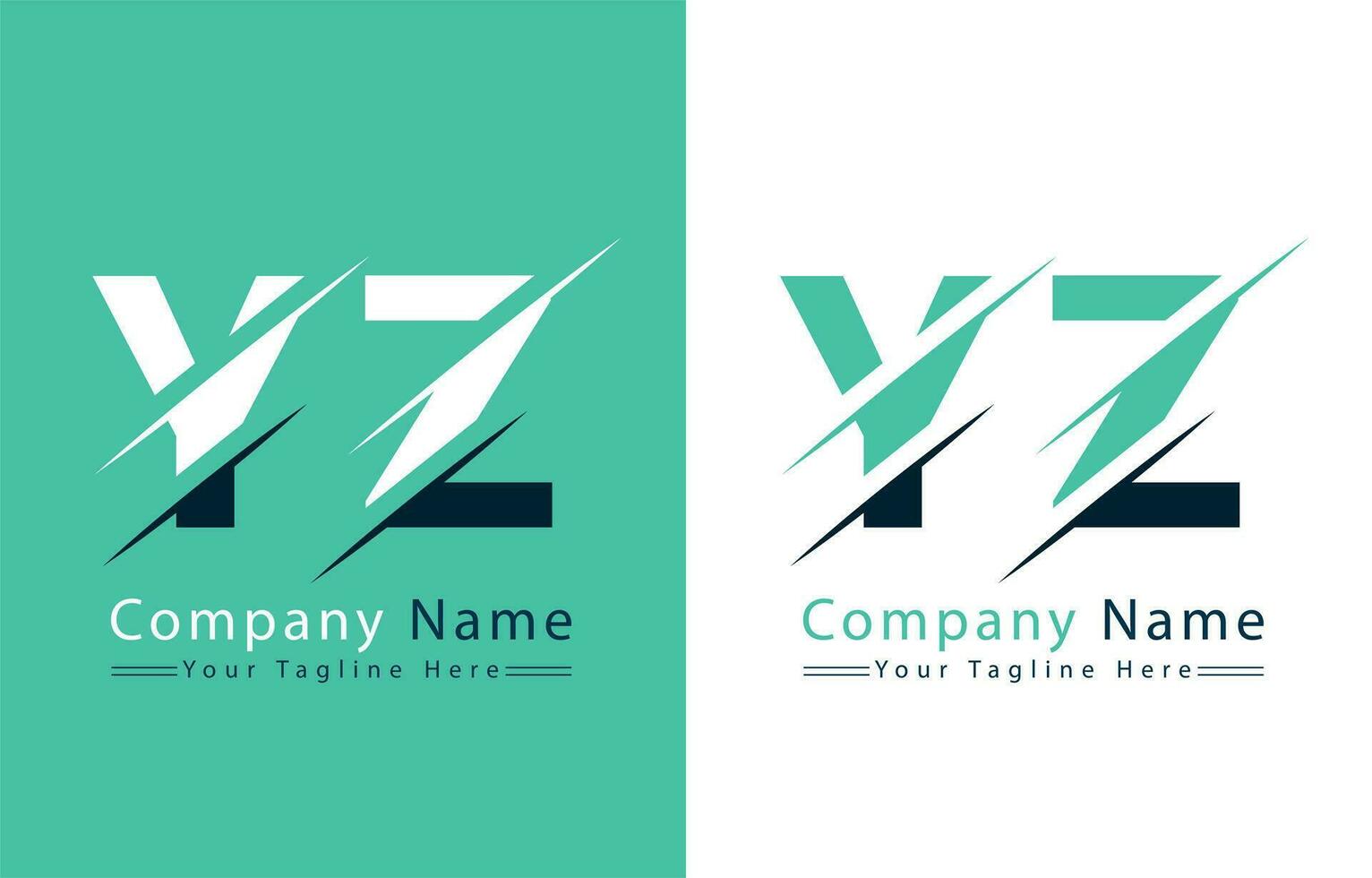 yz lettera logo design concetto. vettore logo illustrazione