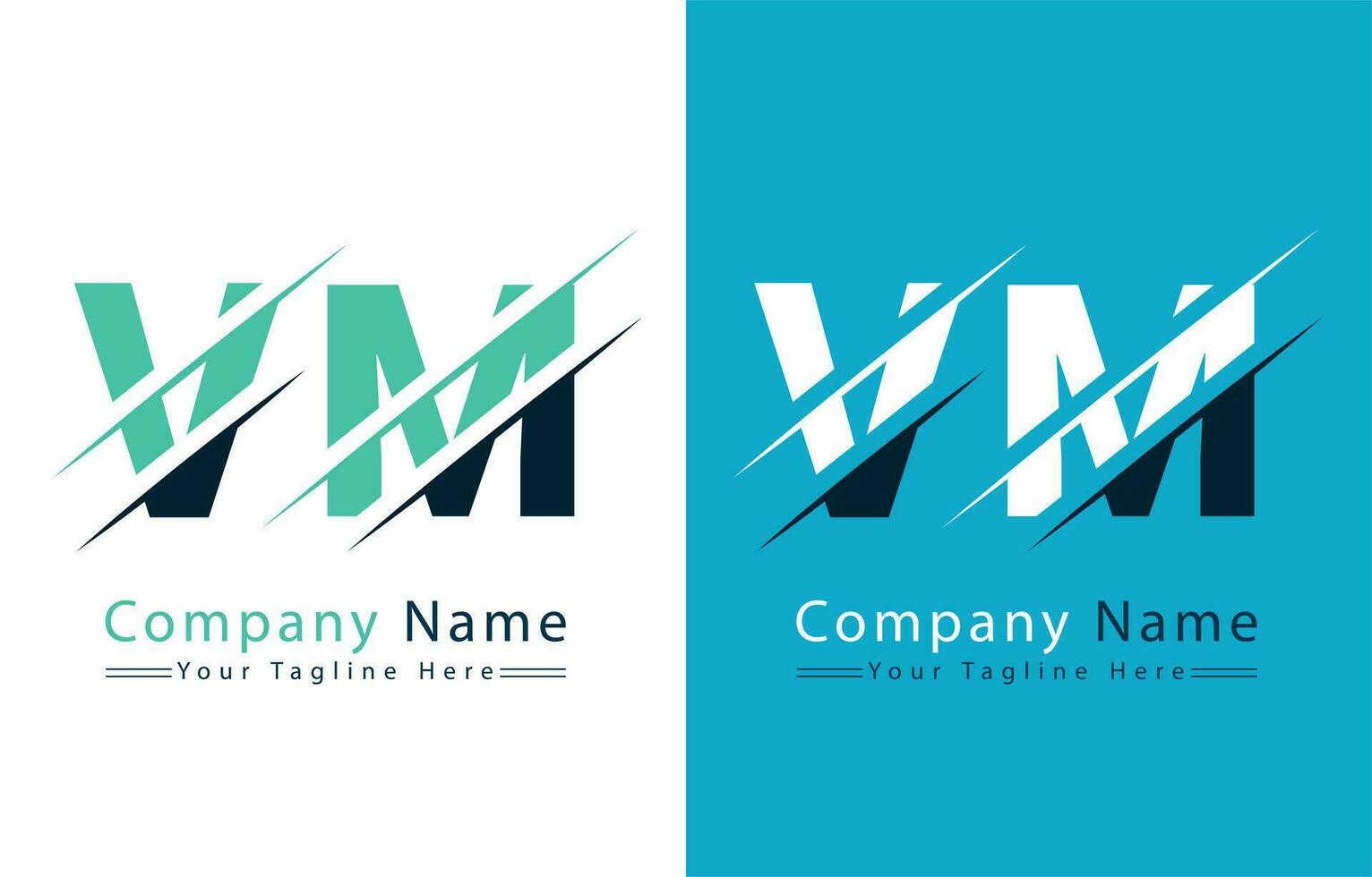 vm lettera logo design concetto. vettore logo illustrazione