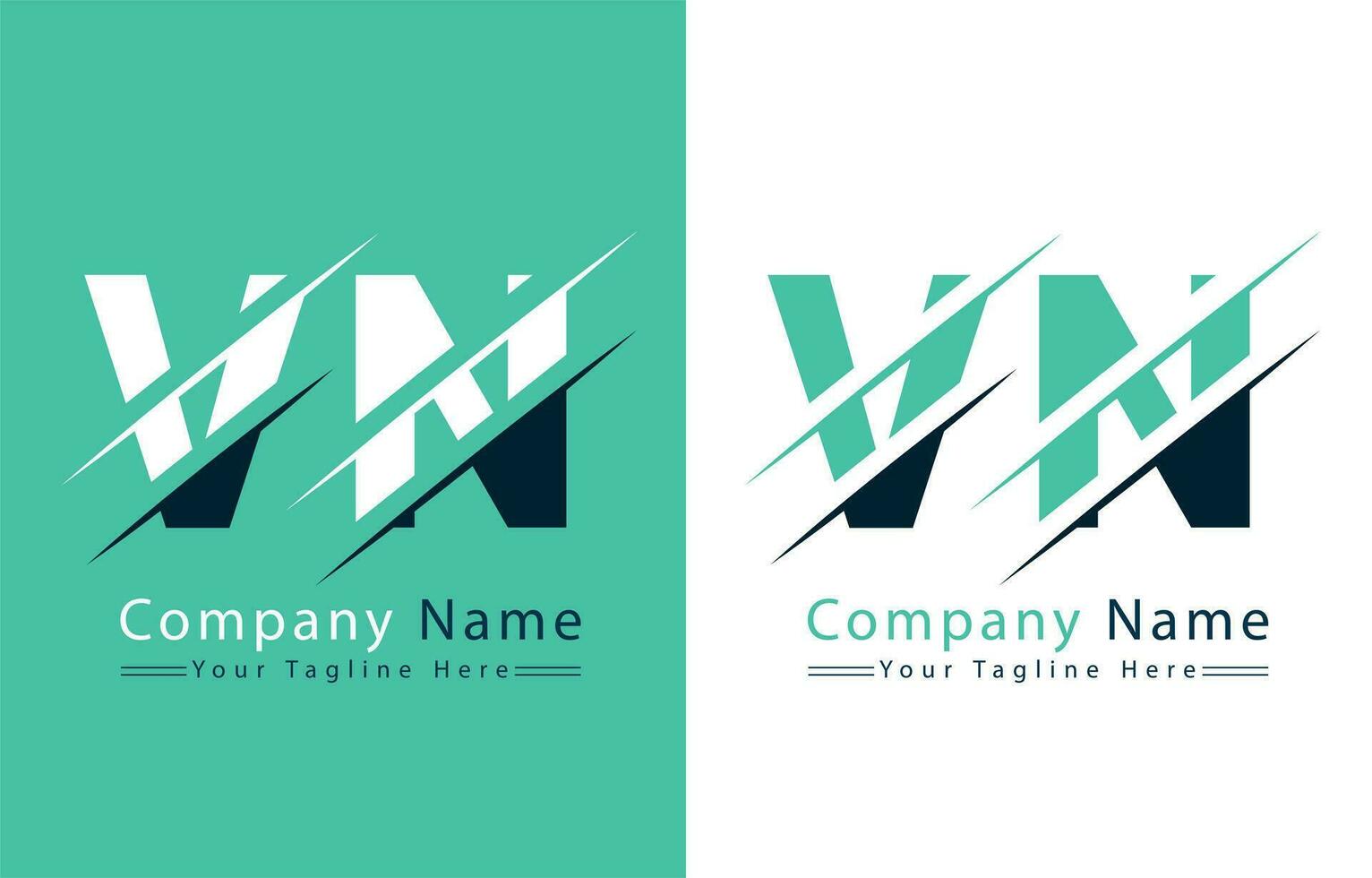 vn lettera logo vettore design modello elementi