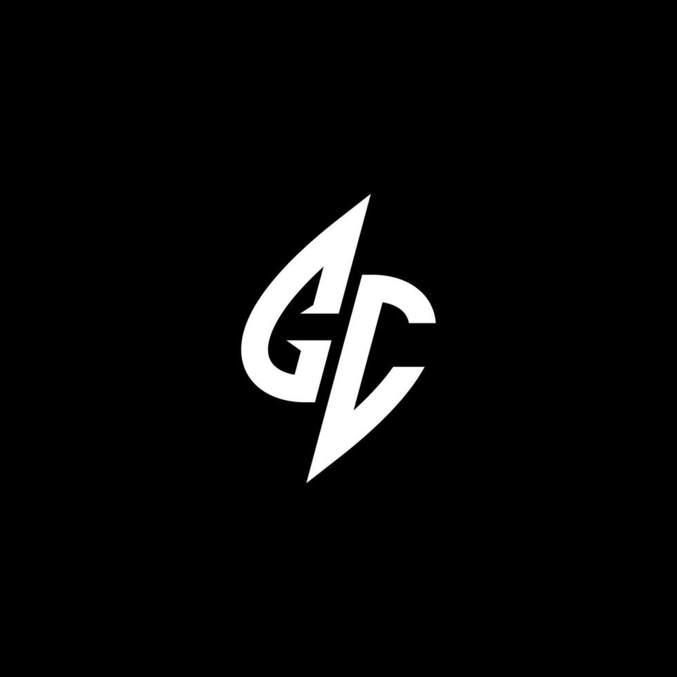 cc monogramma logo esport o gioco iniziale concetto vettore