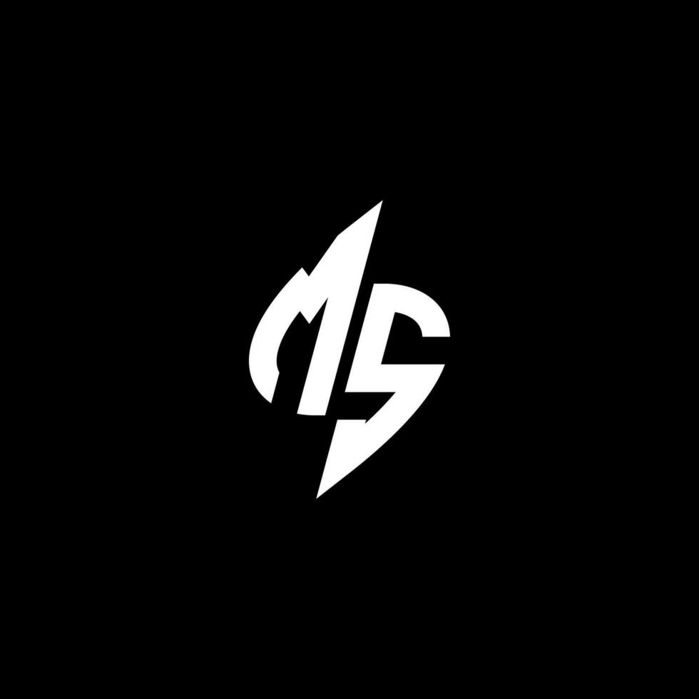 SM monogramma logo esport o gioco iniziale concetto vettore