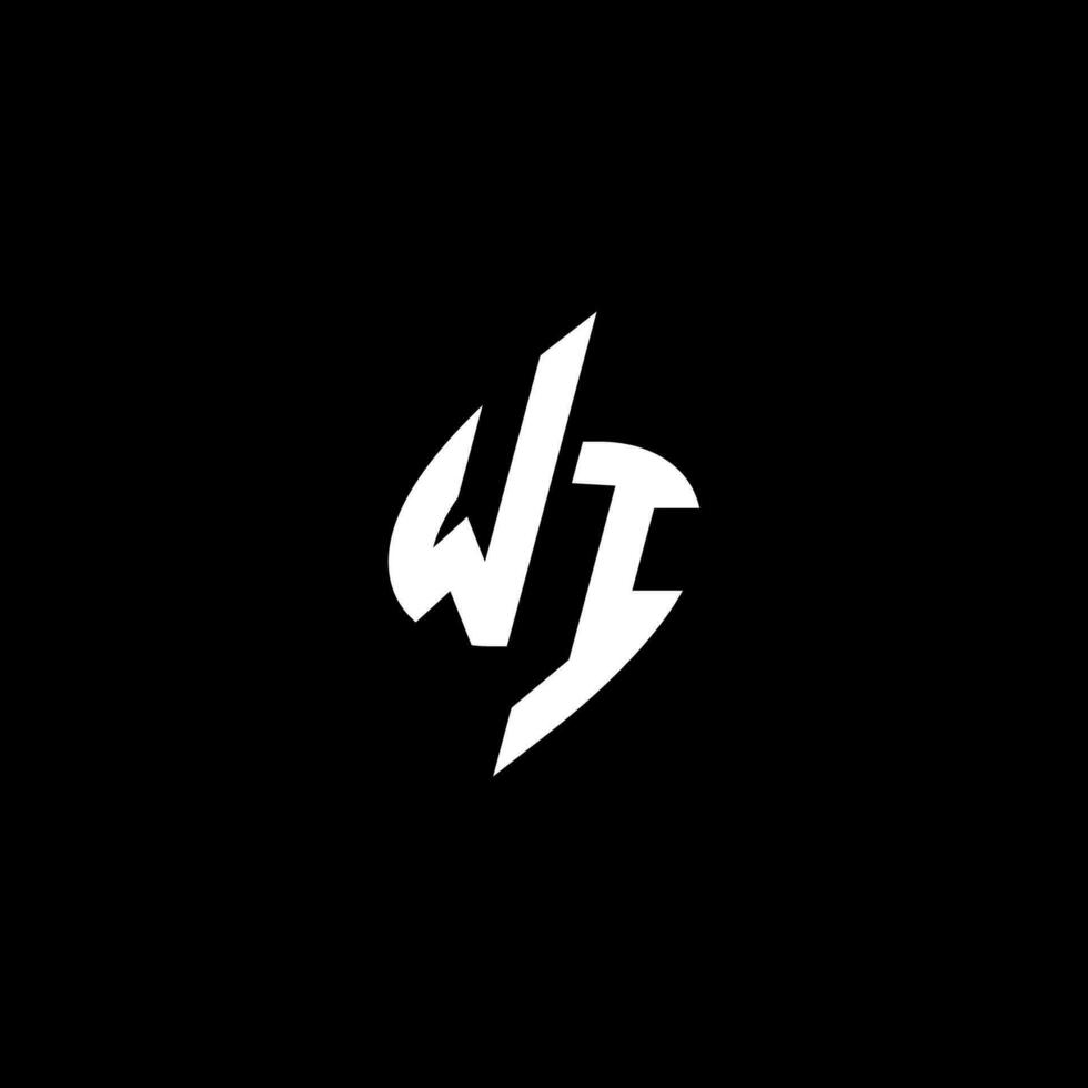 wi monogramma logo esport o gioco iniziale concetto vettore