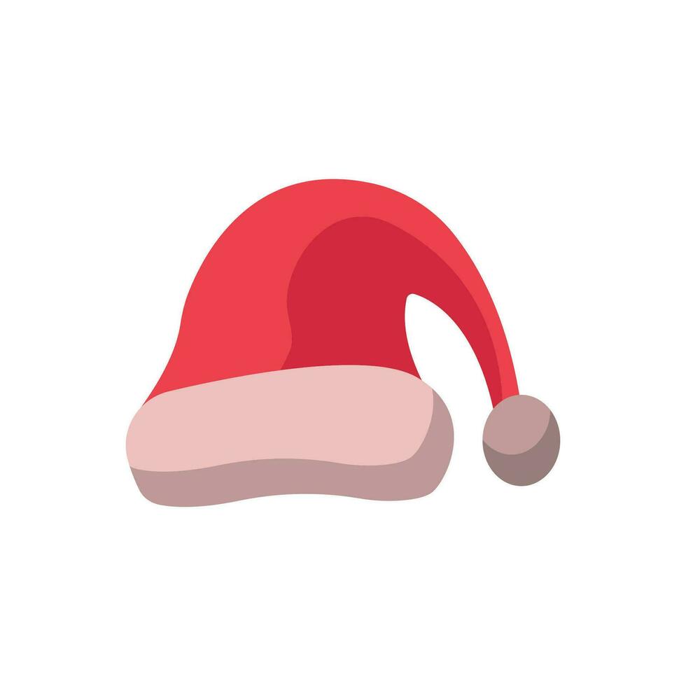 Santa cappello icona vettore di colore stile illustrazione design