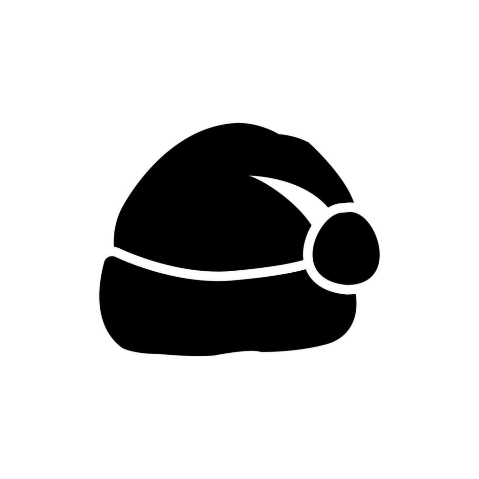 Santa cappello icona vettore di glifo stile illustrazione design