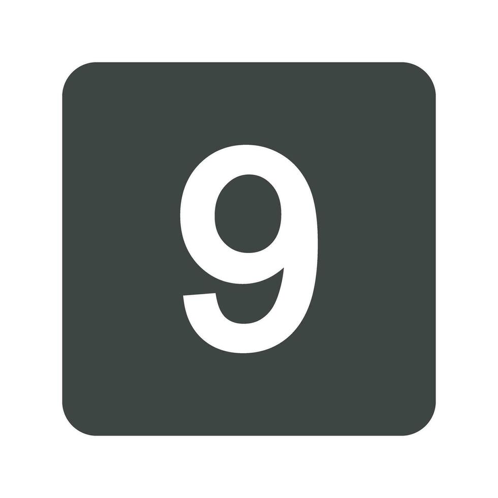 keycap cifra nove icona vettore Immagine. adatto per mobile app, ragnatela applicazioni e Stampa media.