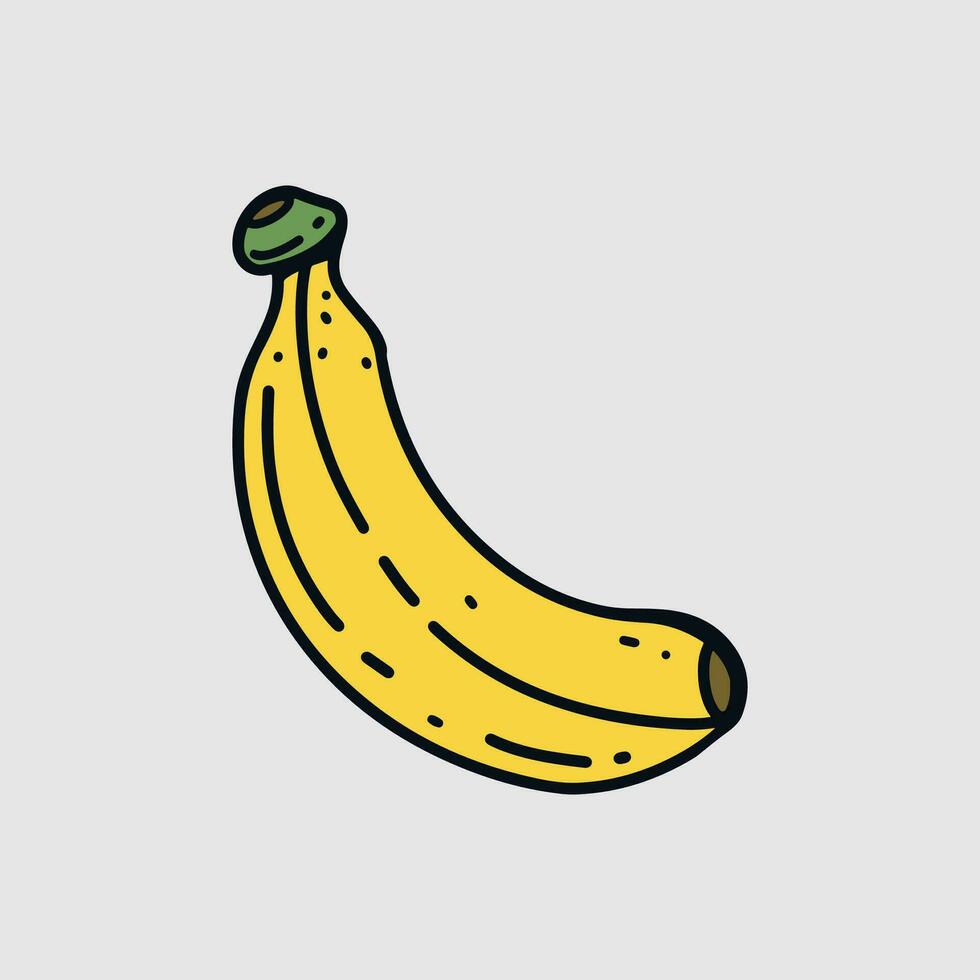 unico e carino Banana illustrazione con vistoso colori per passatempo attività commerciale marca loghi e maglietta disegni vettore