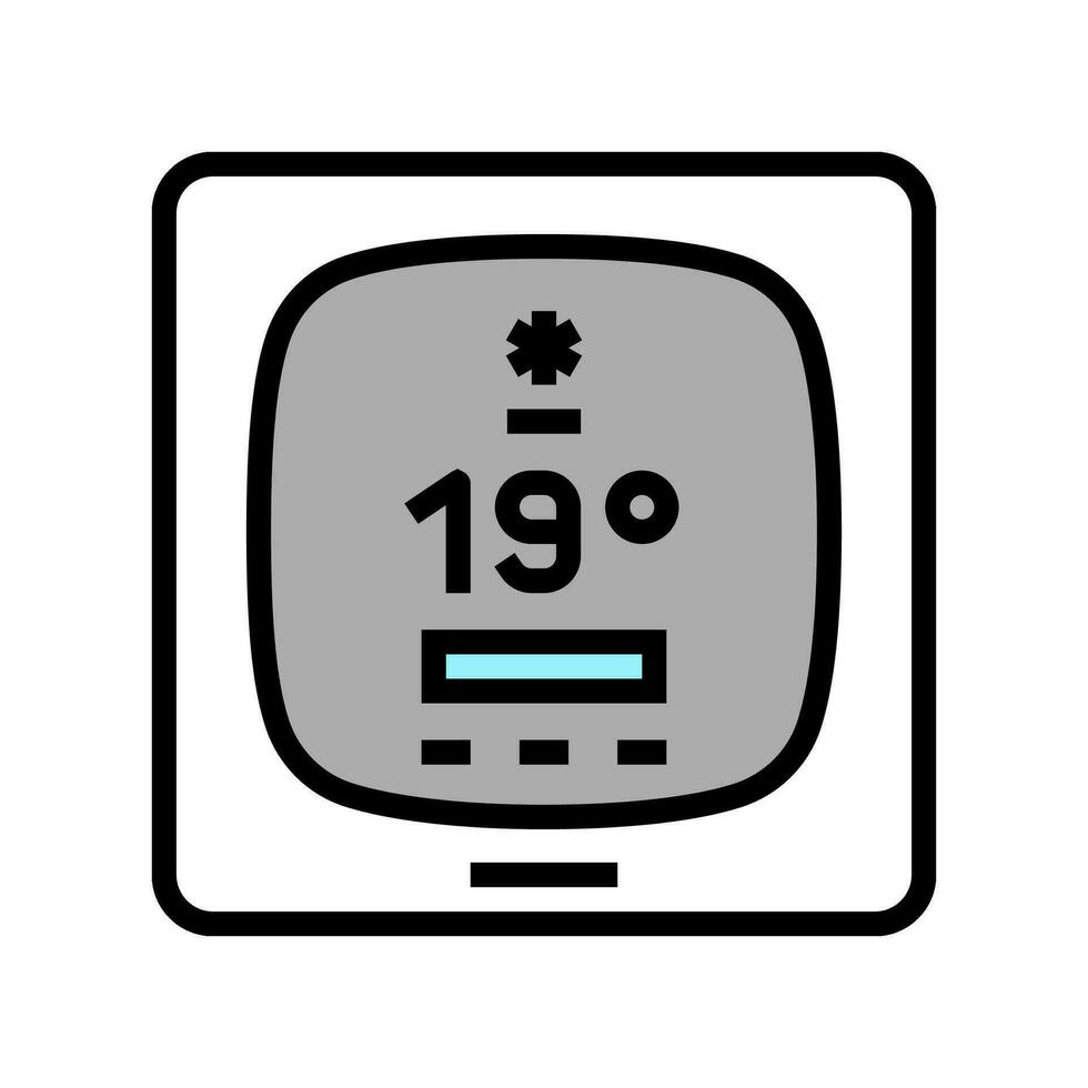 inteligente termostato colore icona vettore illustrazione