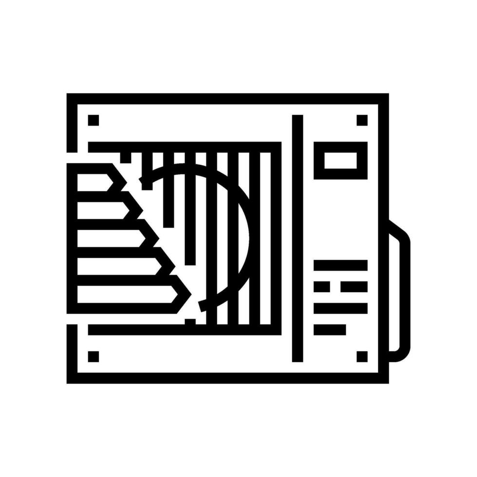 raffreddamento energia efficiente linea icona vettore illustrazione