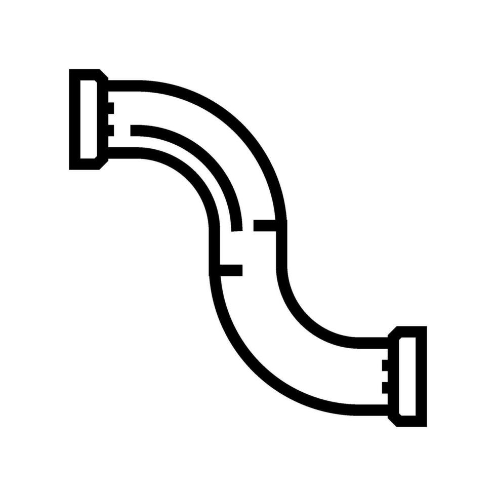 raffineria tubatura linea icona vettore illustrazione