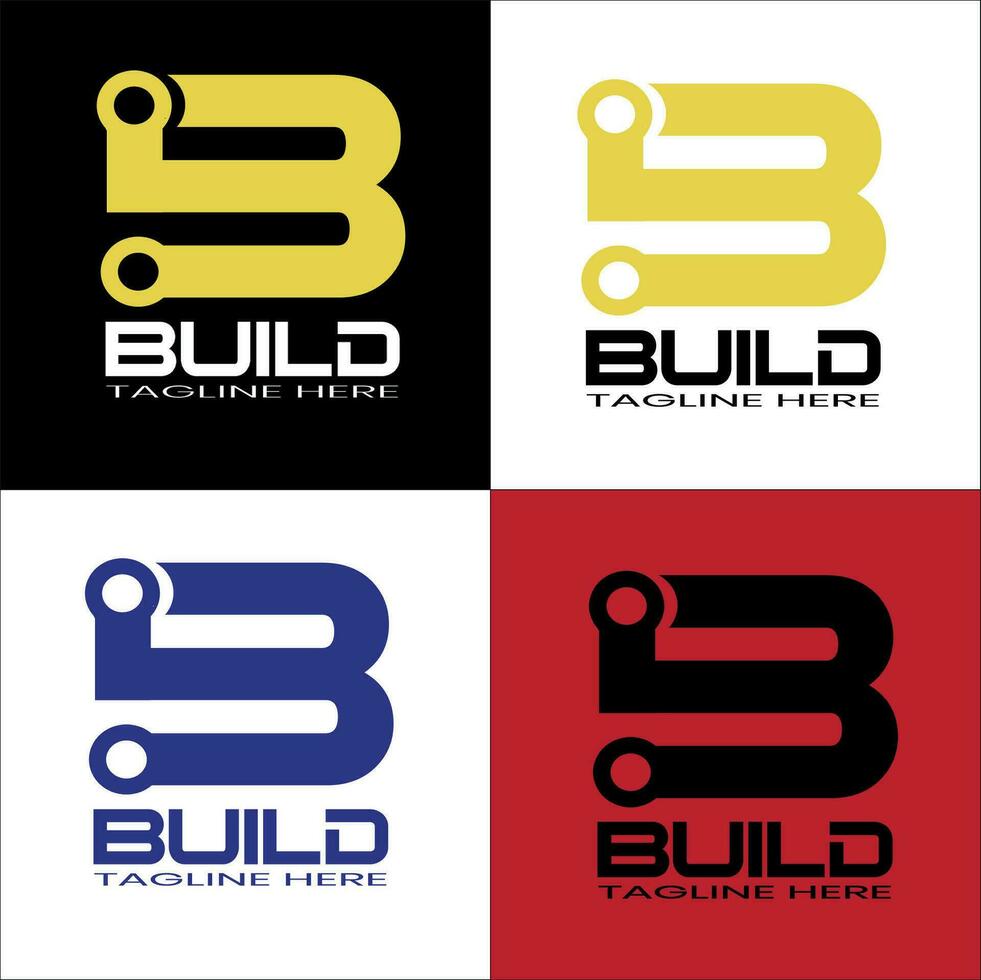 impostato di edificio logo design ispirazione vettore