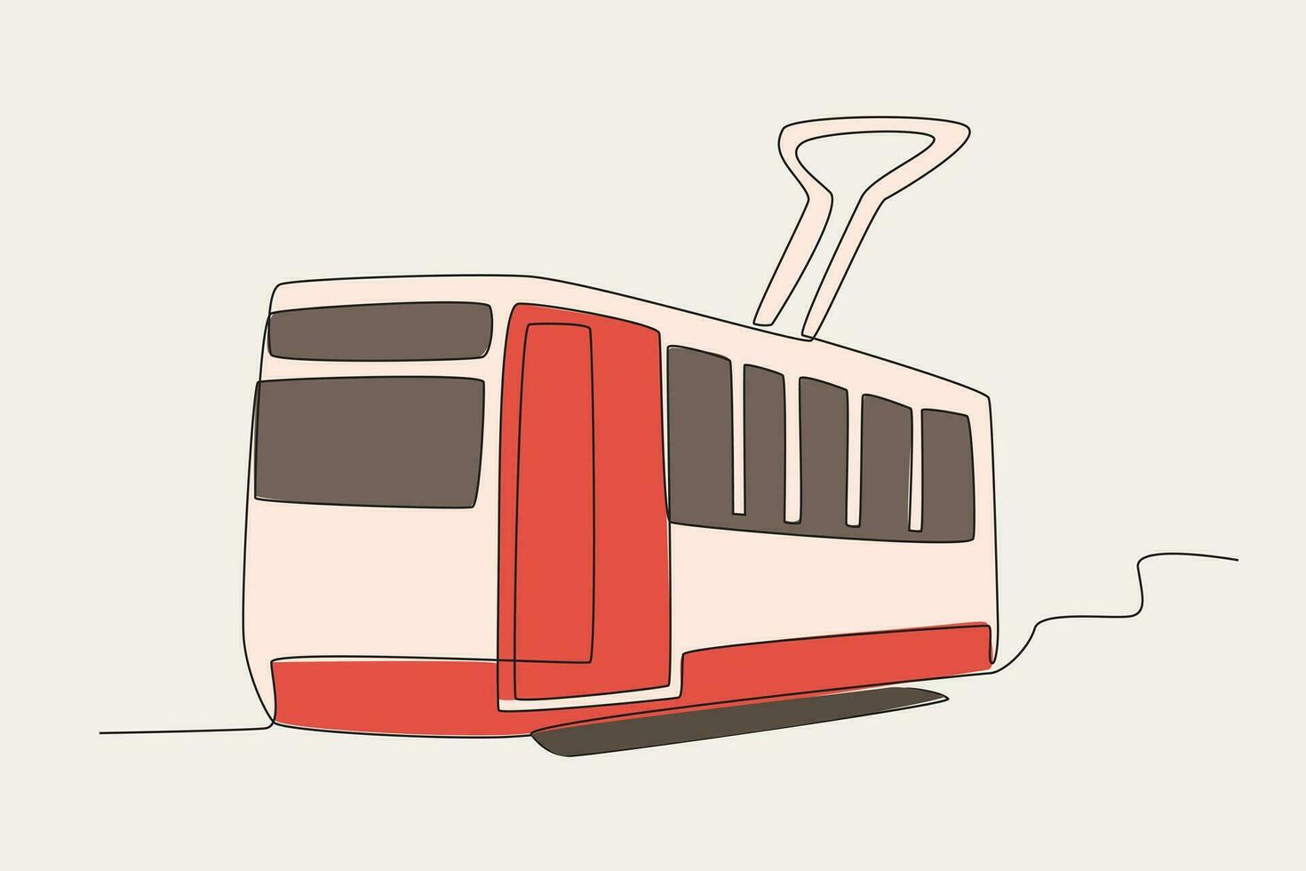 colore illustrazione di un' tram vettore