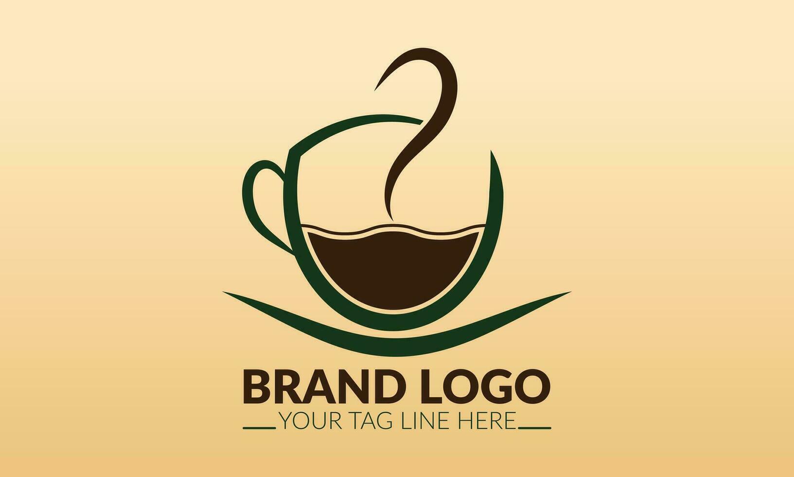 caffè logo. tè tazza logo o icona. tè logo. vettore