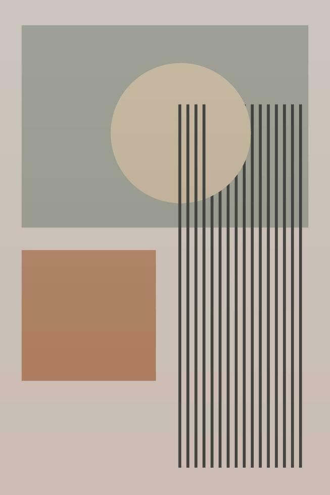 astratto manifesto, medio secolo moderno, colorato stampe, geometrico arte Stampa vettore