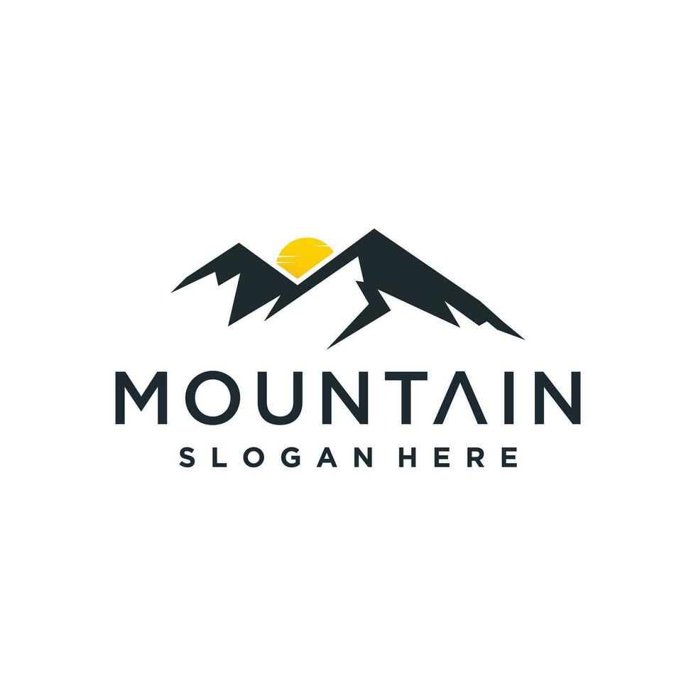 montagna logo vettore con creativo moderno idea concetto