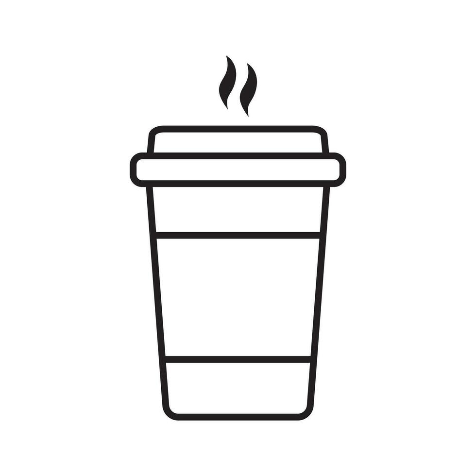 caldo caffè tazza vettore icona. carta caffè tazza icona isolato su bianca sfondo.