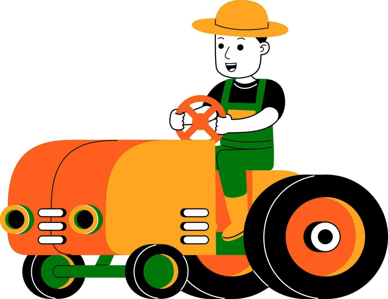 giovane uomo contadino vettore illustrazione