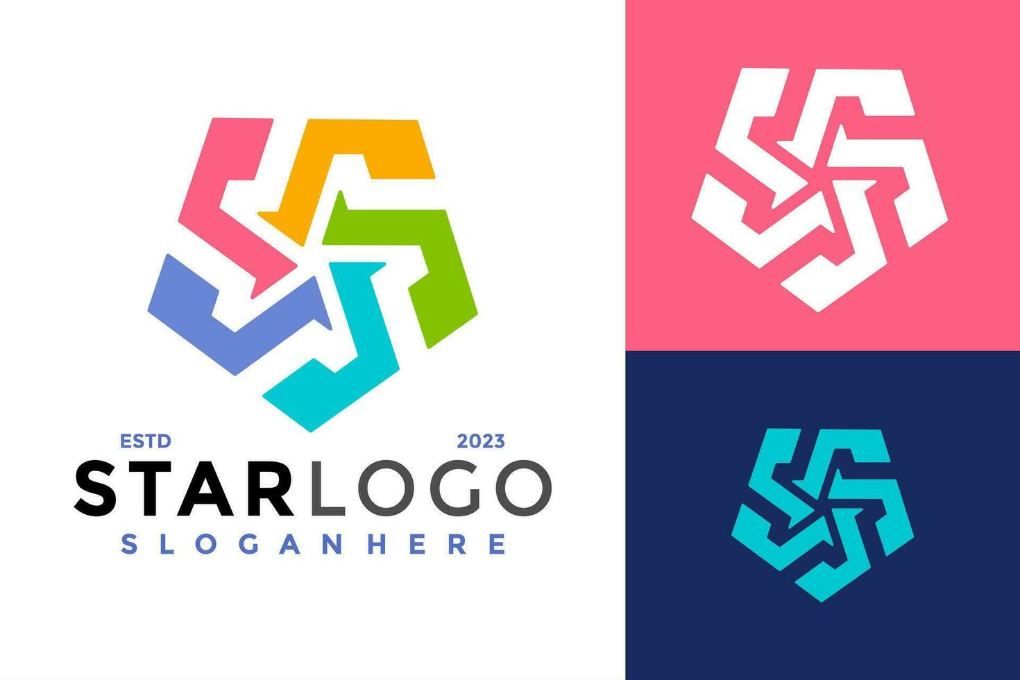 colorato stella logo design vettore simbolo icona illustrazione