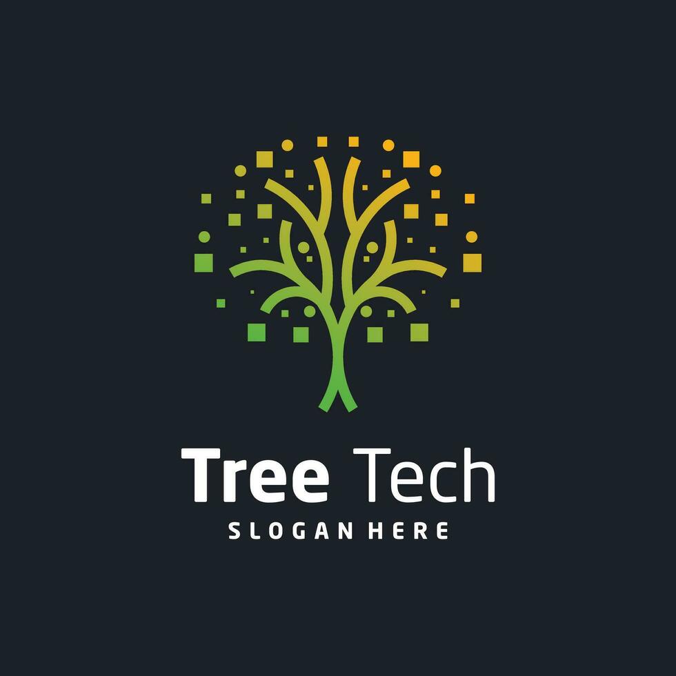 albero Tech design elemento vettore icona con creativo concetto idea