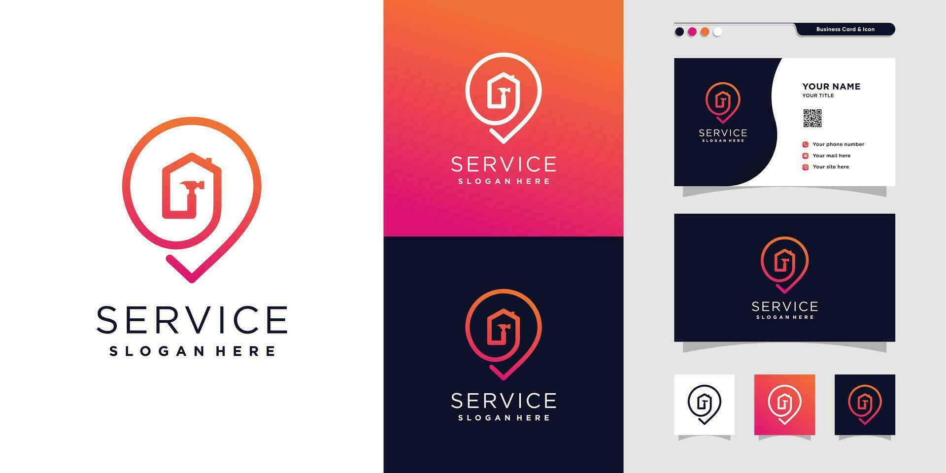 Casa servizio design elemento vettore icona con creativo concetto idea