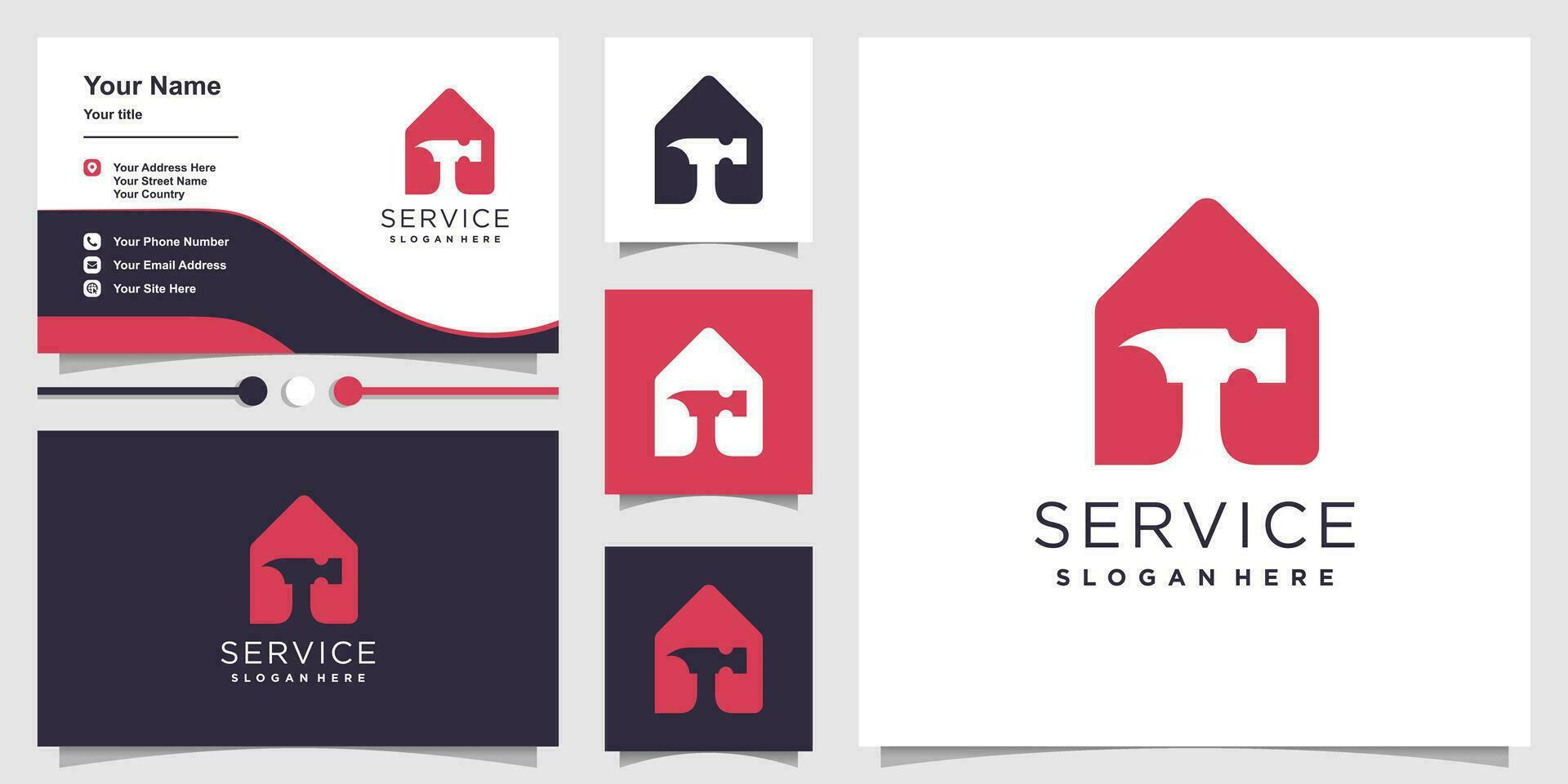 Casa servizio design elemento vettore icona con creativo concetto idea