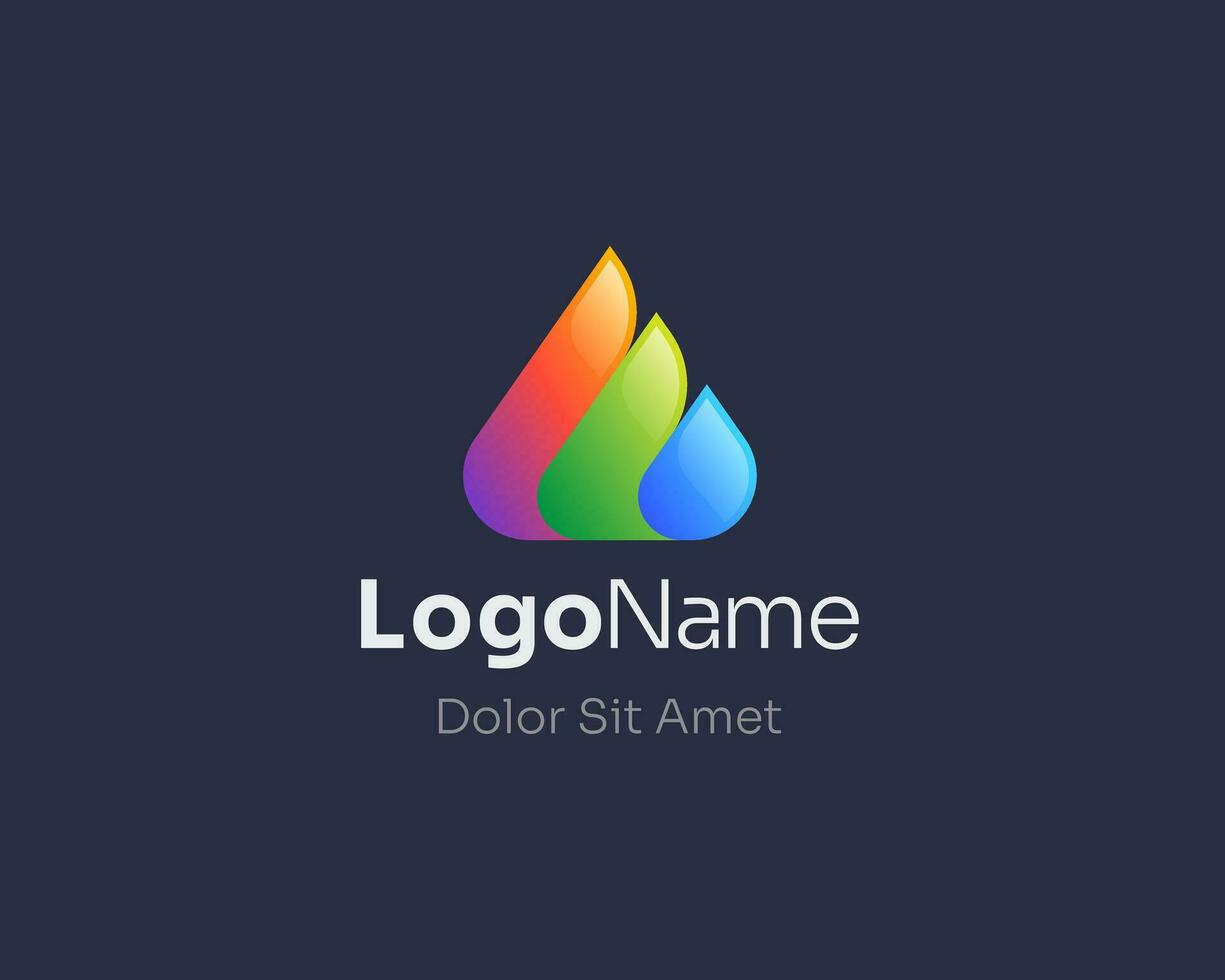 colorato triangolo Ali logo pendenza vettore