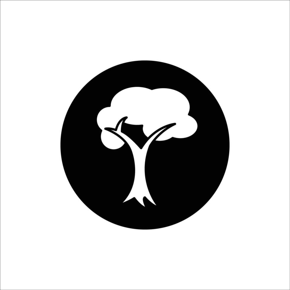 albero icona azione vettore illustrazione