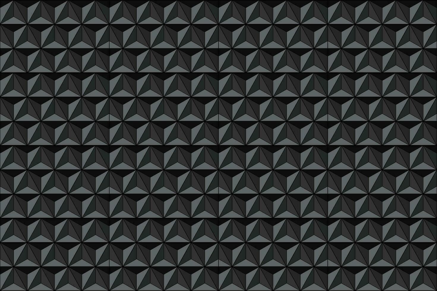 nero struttura. triangolo o piramide nero forme. poligonale piastrelle senza soluzione di continuità sfondo vettore