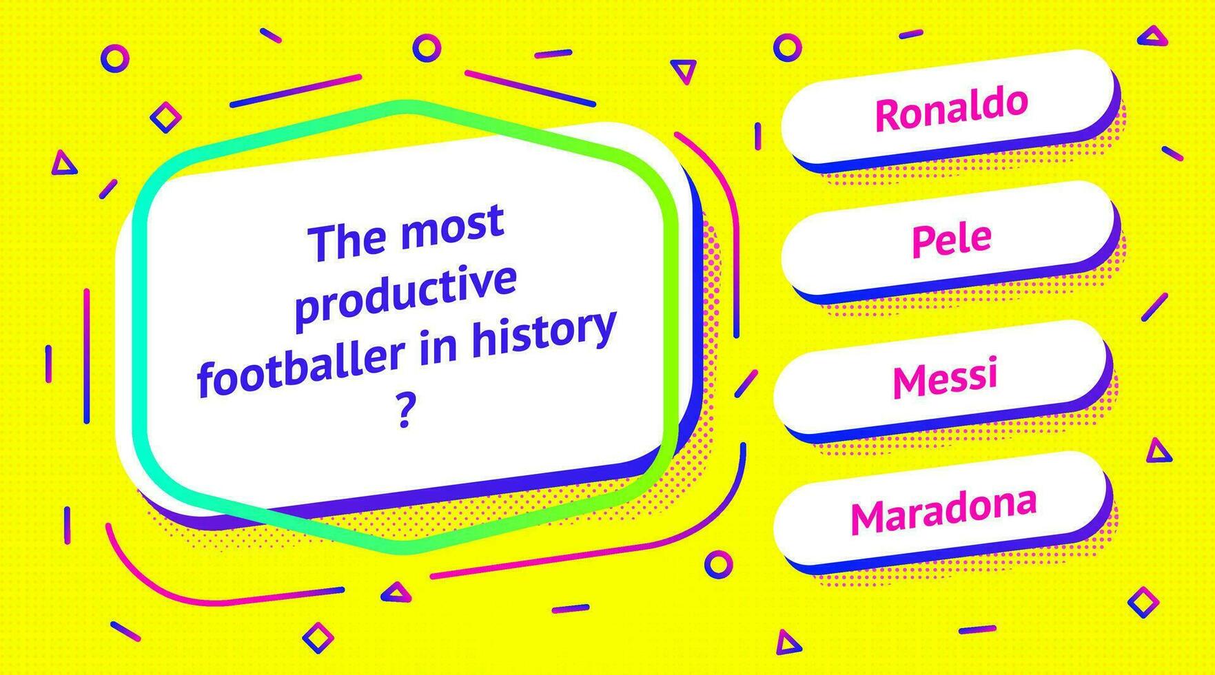 quiz gioco menù modello colorato stile vettore