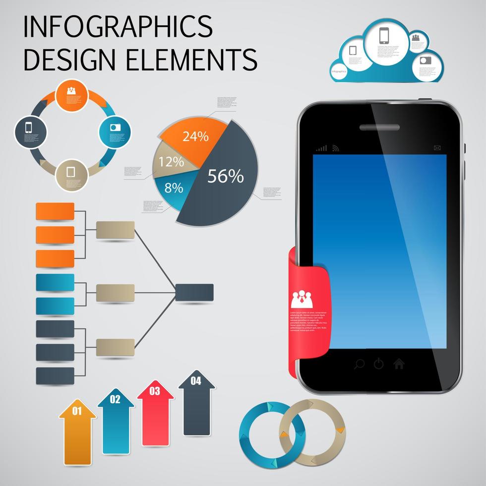 illustrazione vettoriale del modello di business infografica