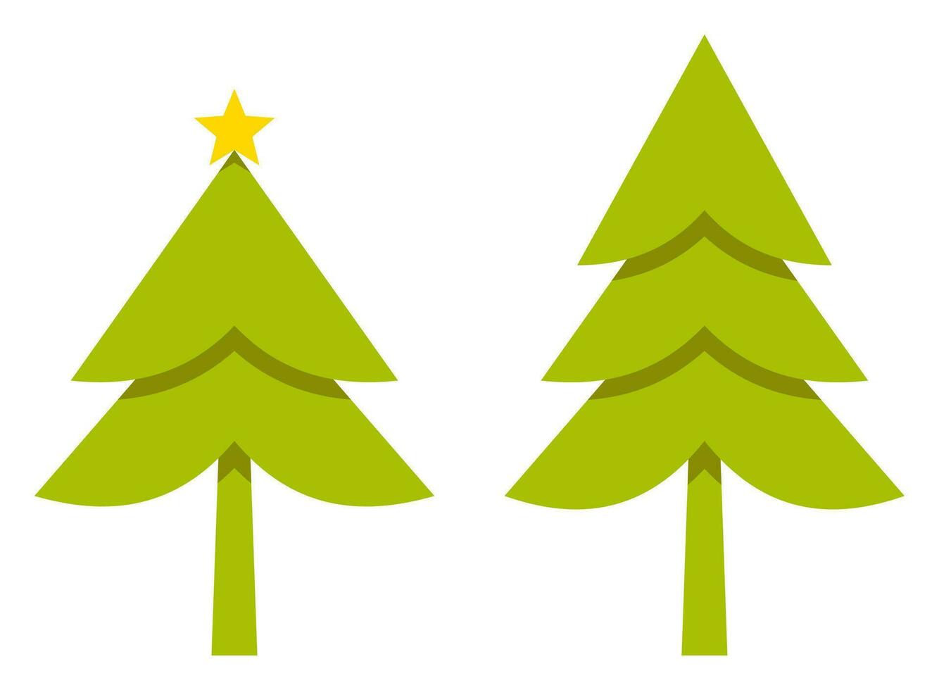 Natale albero icona verde colore, semplice piatto design. vettore ornamento per manifesti, saluto carte, opuscoli, striscioni, sociale media.