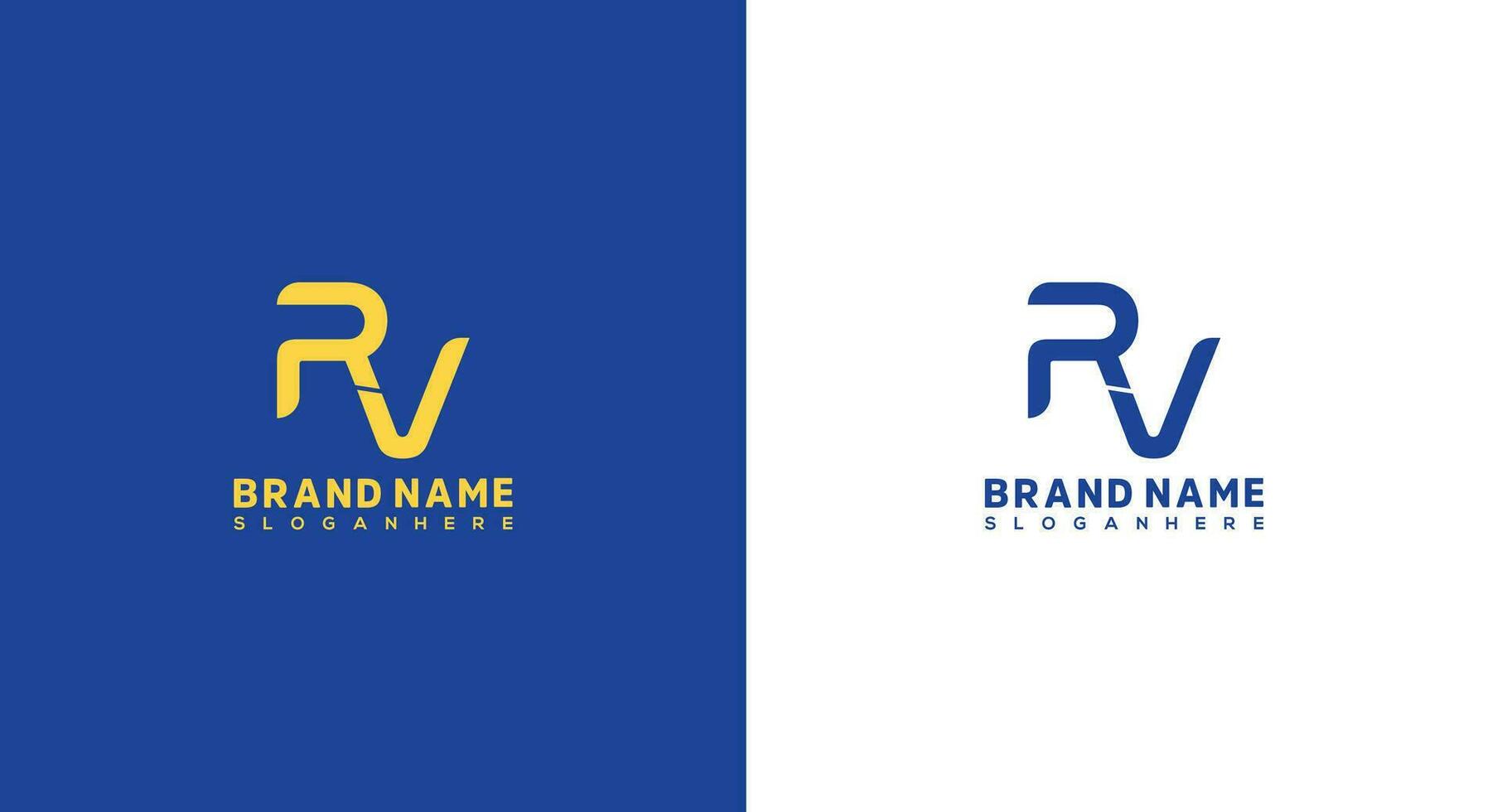 iniziale lettera rv logo design modello. grafico alfabeto simbolo per aziendale attività commerciale identità vettore