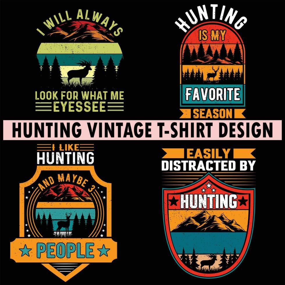 a caccia Vintage ▾ fascio maglietta design vettore