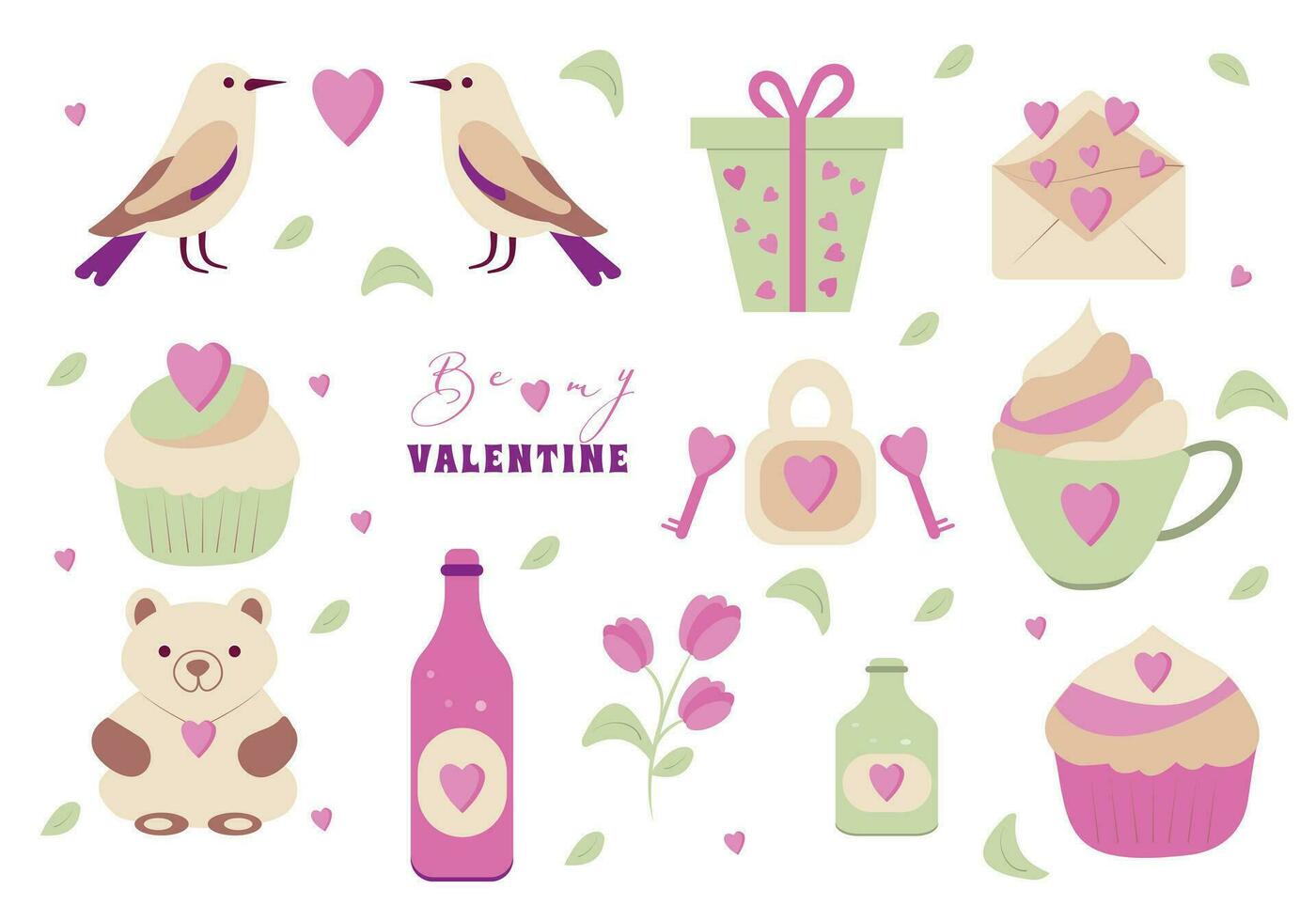 set di San Valentino vettore