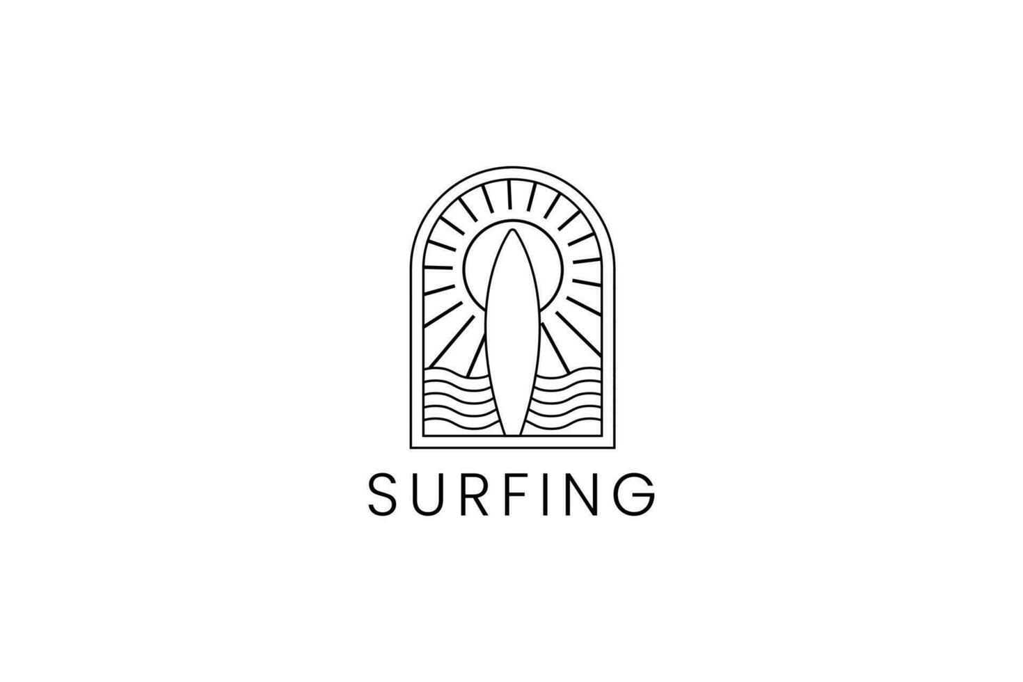 tavola da surf logo vettore icona illustrazione