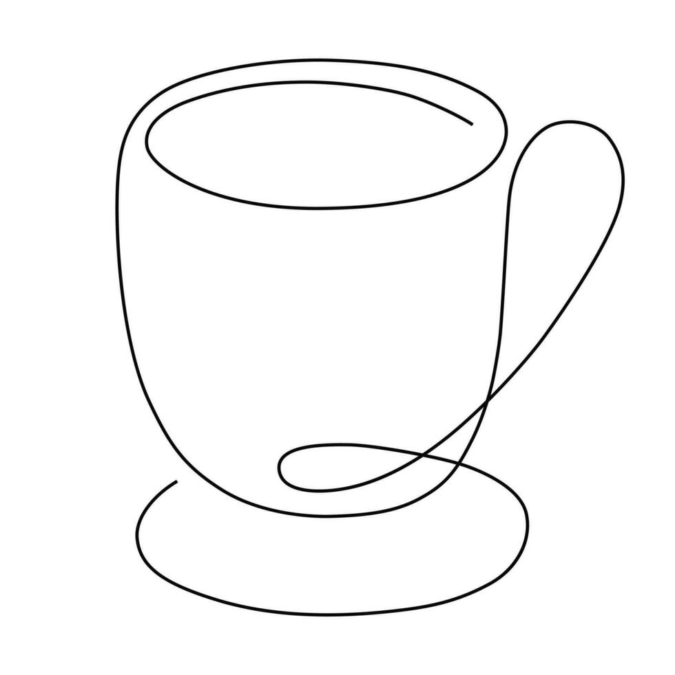 vettore illustrazione di tazza di tè o coffe piatto design.