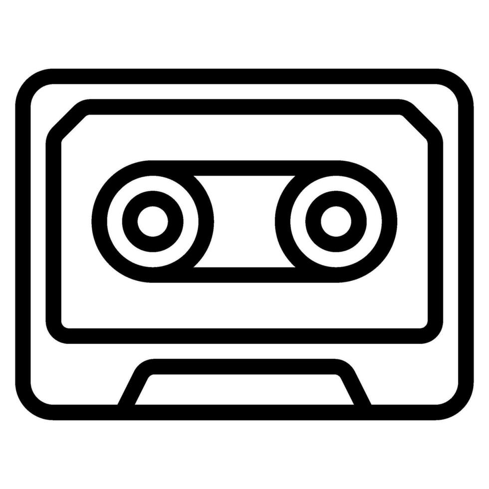 Podcast cassetta nastro icona illustrazione vettore