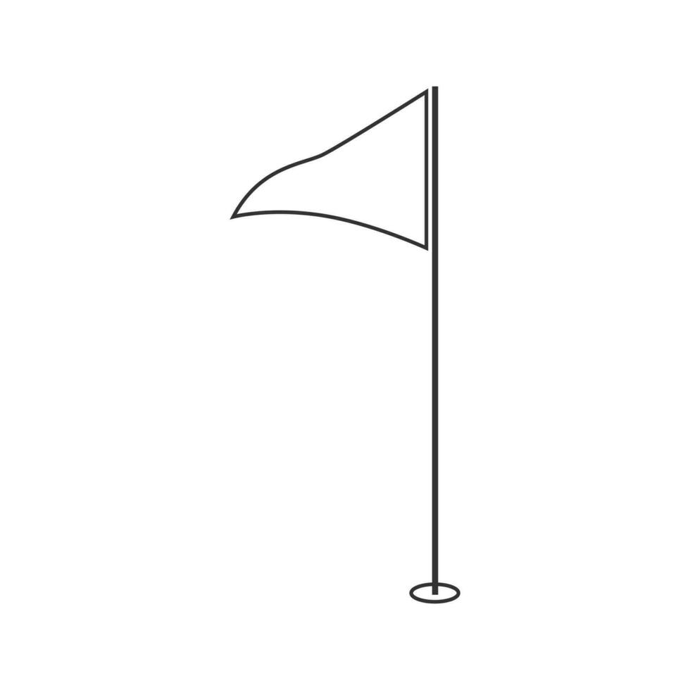 golf bandiera linea arte, golf bandiera vettore, golf bandiera illustrazione, gli sport vettore, gli sport linea arte, linea arte vettore