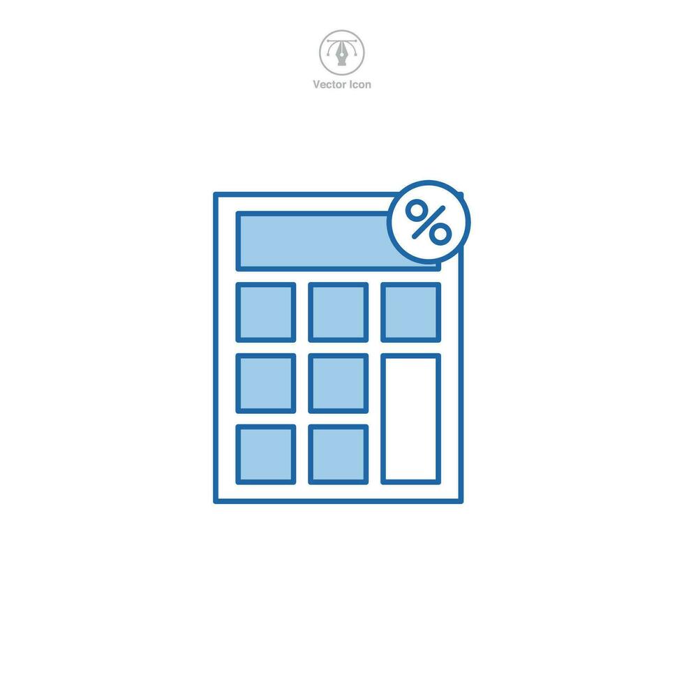 calcolatrice icona simbolo vettore illustrazione isolato su bianca sfondo