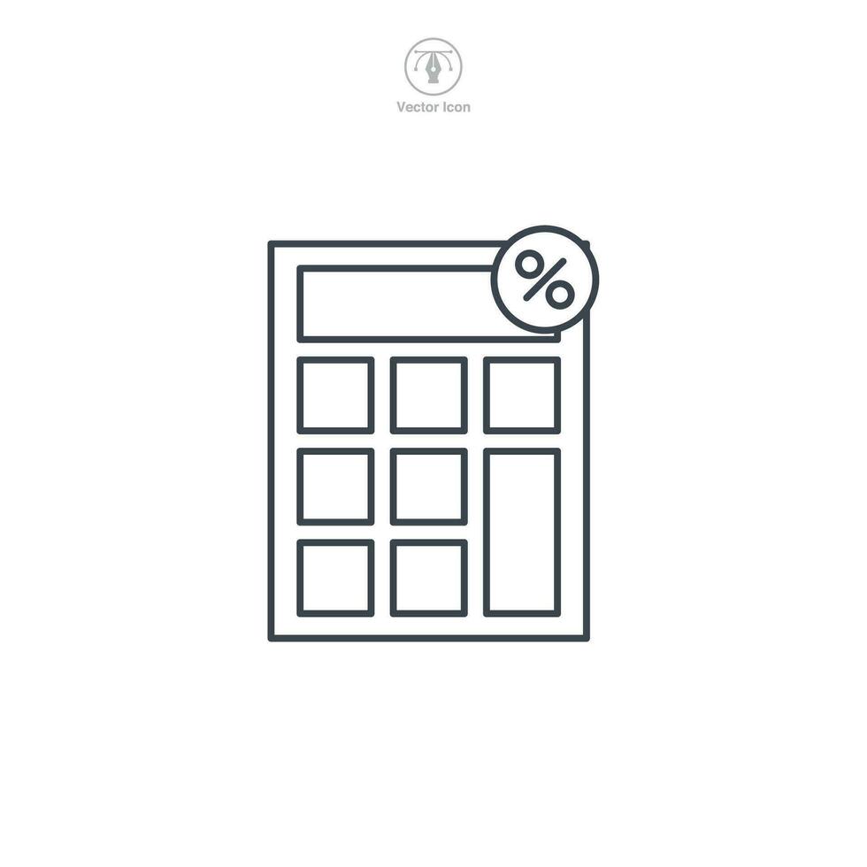 calcolatrice icona simbolo vettore illustrazione isolato su bianca sfondo