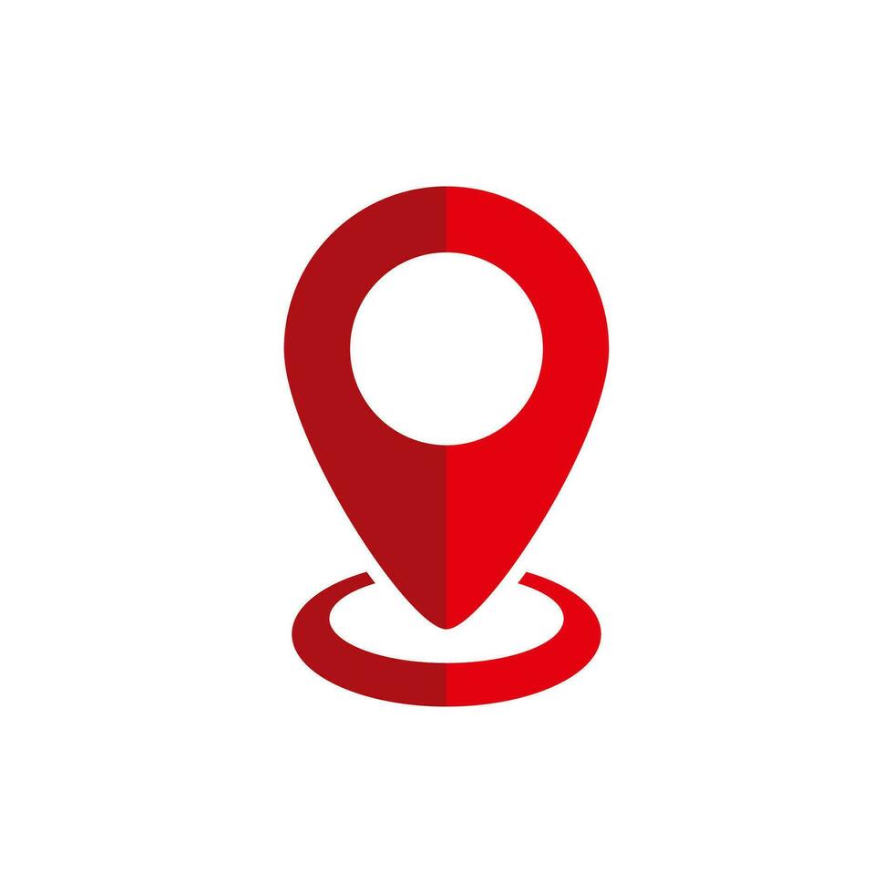 semplice piatto rosso Posizione icona illustrazione disegno, moderno carta geografica indirizzo simbolo modello vettore
