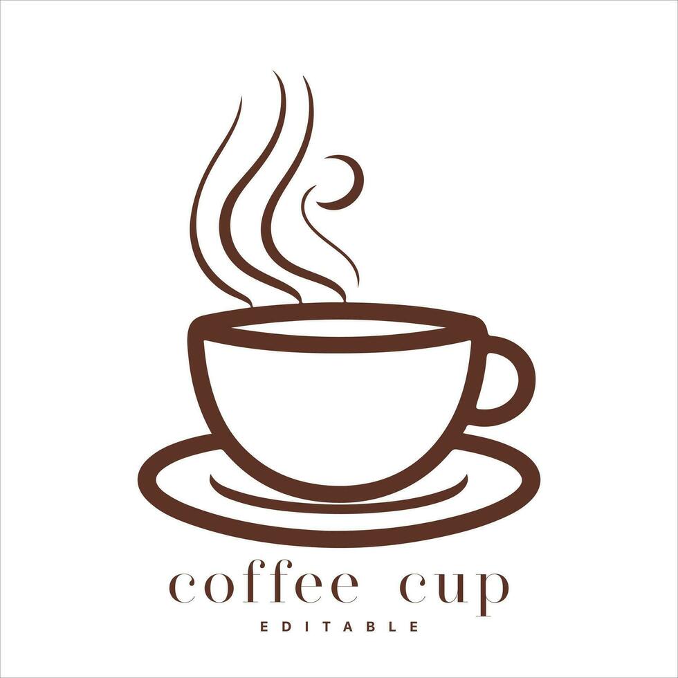 caffè negozio logo modello, naturale astratto caffè tazza con vapore, caffè Casa emblema, creativo bar logotipo, moderno di moda simbolo design vettore illustrazione isolato su bianca sfondo cartello