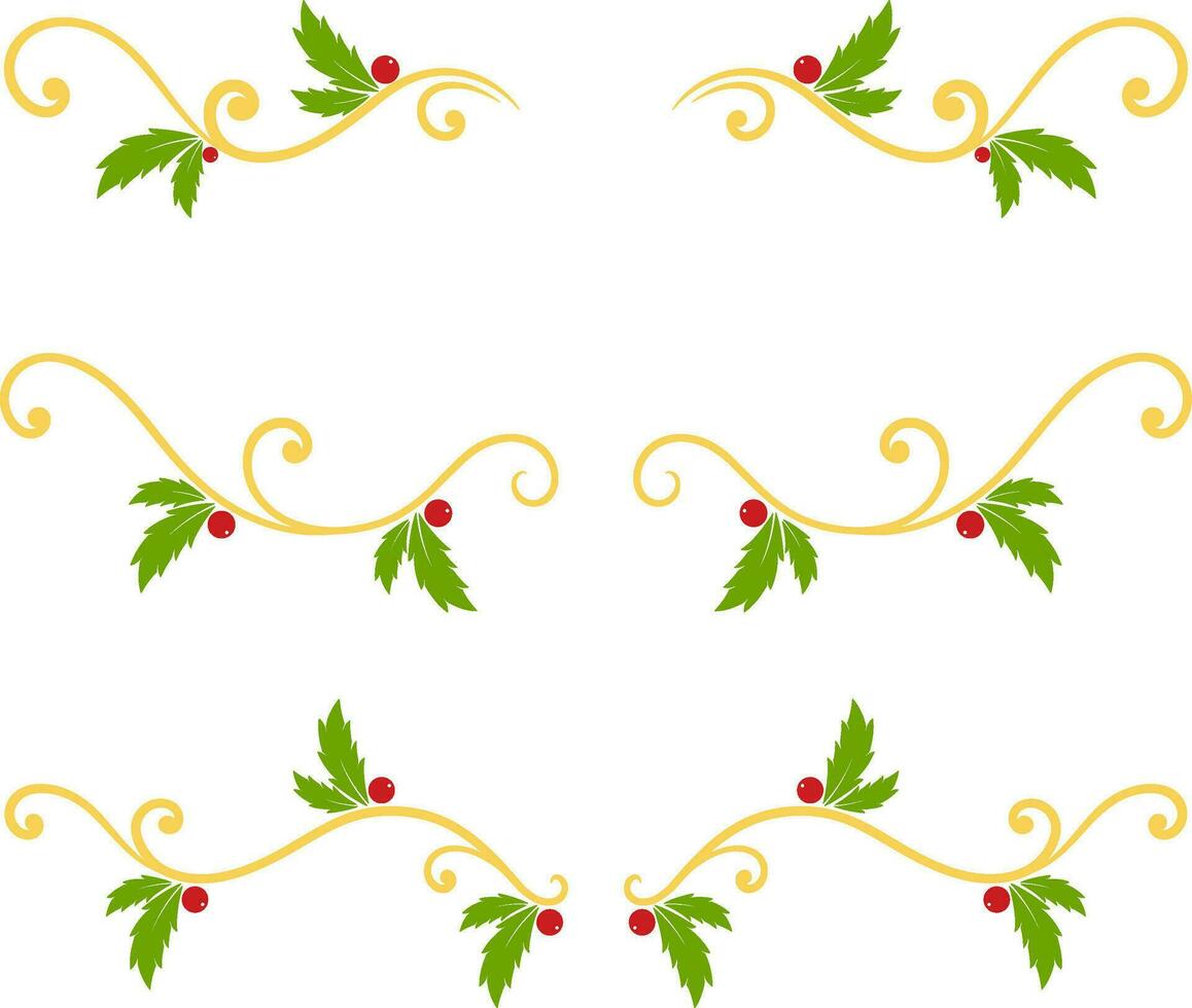 impostato vettore Natale ornamento illustrazione